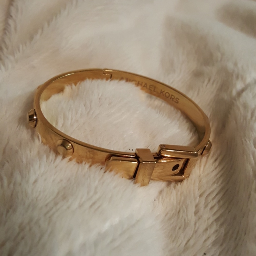 Gold plated Michael Kors studded Astor bangle
